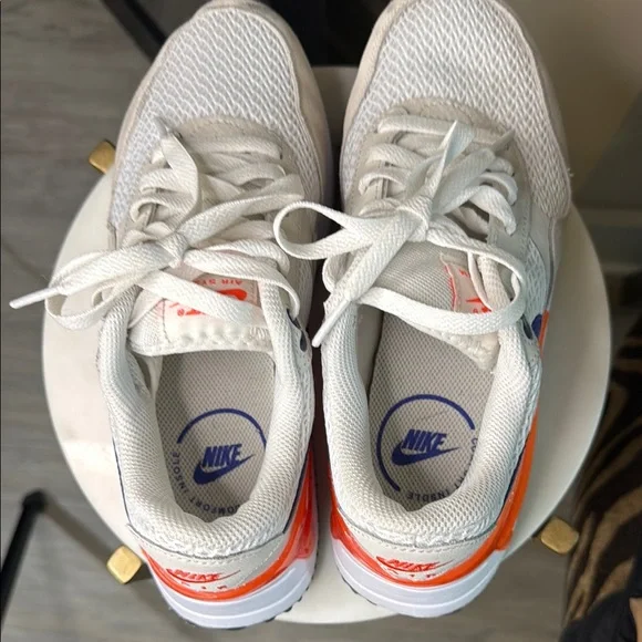 Nike Air Max White and Orange Sneakers - Picture 6 of 7